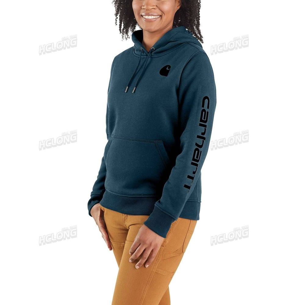Carhartt Relaxed Fit Midweight Logo Sleeve Graphic Sweatshirt for Ladies